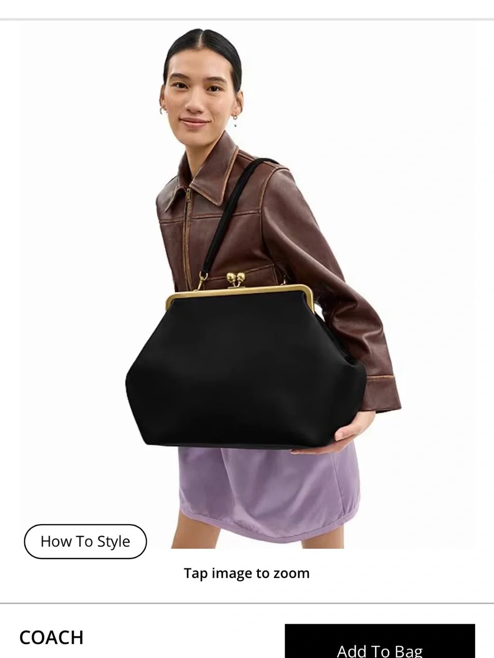 COACH OVERSIZED Kisslock Bag